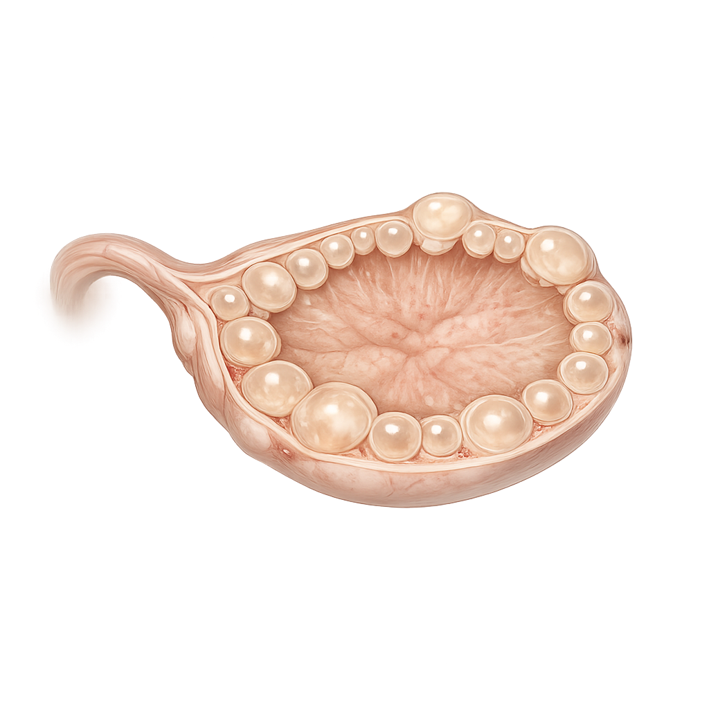 Sindromul Ovarelor Polichistice (SOPC) ilustrație